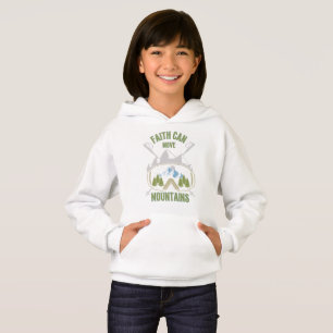 Der Glaube kann Berge bewegen Zitat Mädchen Hoodie