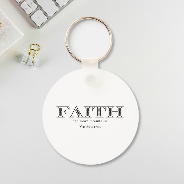 Der Glaube kann Berge umziehen Matthew 17 Schlüsselanhänger (Faith can move mountains Matthew 17 Keychain)