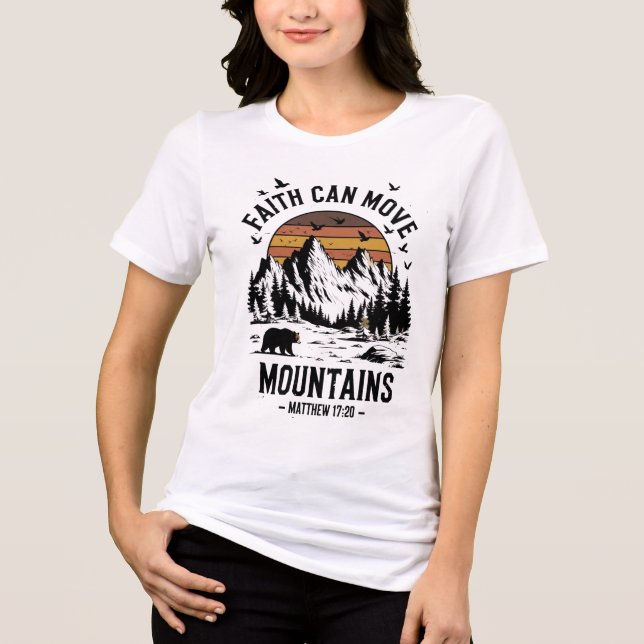 Der Glaube kann Berge versetzen Tri-Blend Shirt (Vorderseite)