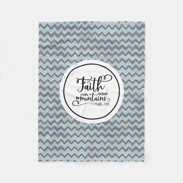 Der Glaube kann die Berge bewegen Fleecedecke (Vorderseite)
