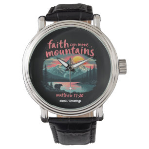 Der Glaube kann die Berge bewegen Matthew 17:20 Bi Armbanduhr