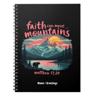 Der Glaube kann die Berge bewegen Matthew 17:20 Bi Notizblock