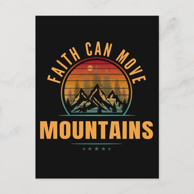 Der Glaube kann die Berge bewegen Postkarte (Vorderseite)