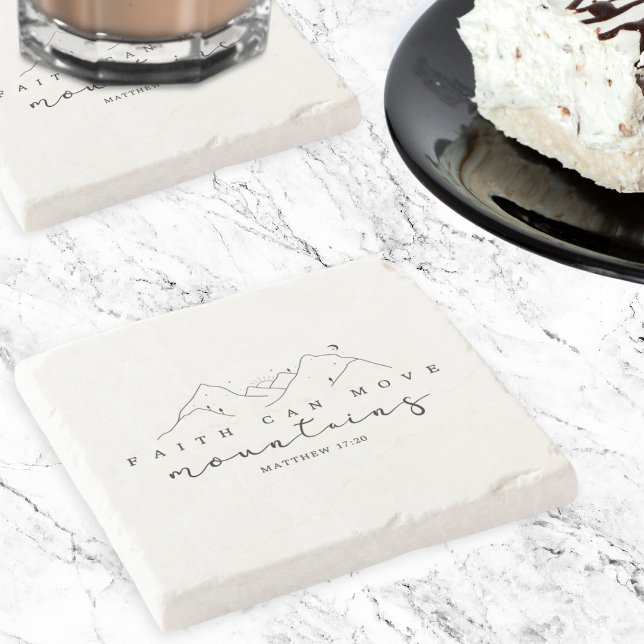 Der Glaube kann die Berge bewegen Steinuntersetzer (Von Creator hochgeladen)