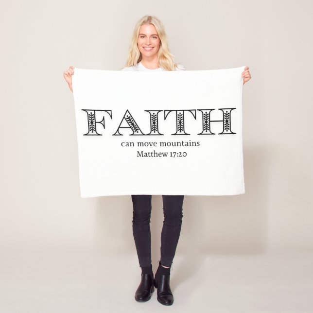 Der Glaube kann die Berge blühend bewegen Fleecedecke (Beispiel)