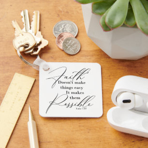 Der Glaube macht Dinge möglich Monogramm Schlüsselanhänger