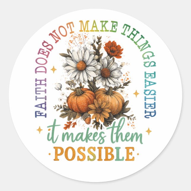 Der Glaube nicht... Runder Aufkleber (Vorderseite)