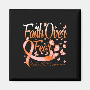 Der Glaube über Angst Rsd Crps Butterfly Magnet