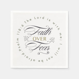 Der Glaube über die Angst Bibel Verse Motivierend Serviette