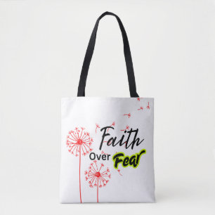 Der Glaube über die Angst Bibel Verse Tote Tasche 