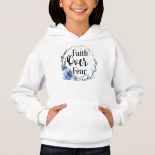 Der Glaube über die Angst Blauer Flur Hoodie