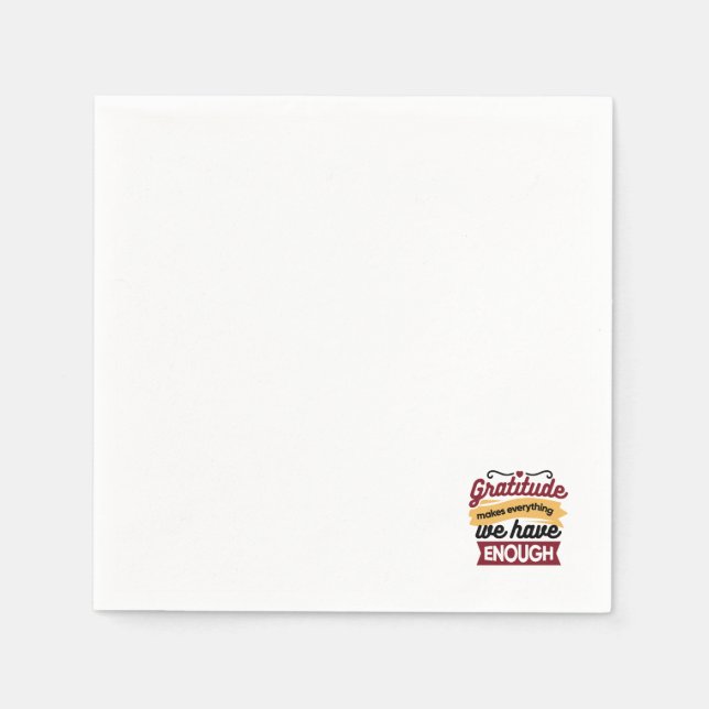 Der Glaube und die Dankbarkeit von Kunstwerken - C Serviette (Vorderseite)