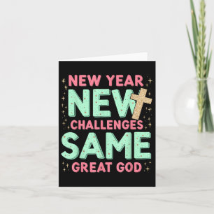 Der gleiche große Gott Jesus Neujahr Neue Herausfo Karte