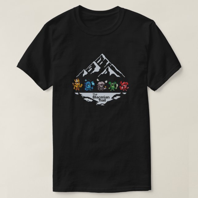 Der Gletscherweg - Schwarzer T - Shirt (Design vorne)