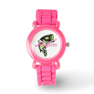 Der Glitzer-Anglerdesigneruhr einer Frau (Rosa) Armbanduhr
