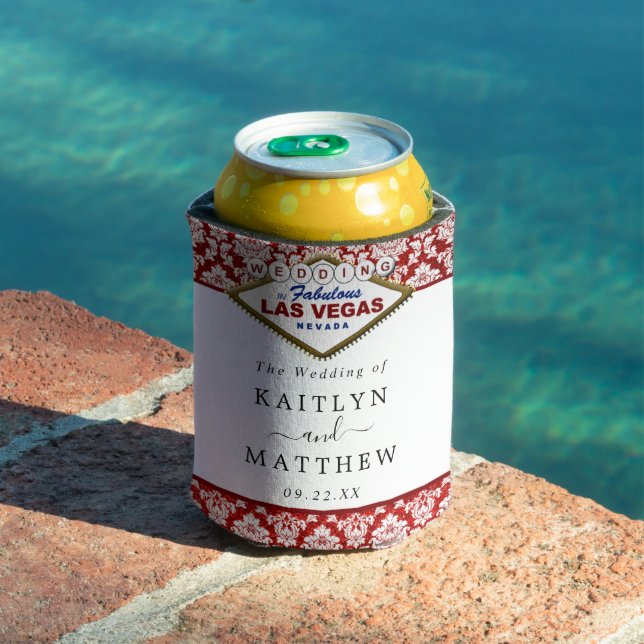 Der Glitzer Damask Las Vegas Wedding Collection Dosenkühler (In Situ Pool)