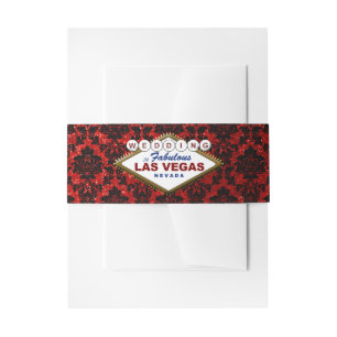 Der Glitzer Damask Las Vegas Wedding Collection Einladungsbanderole