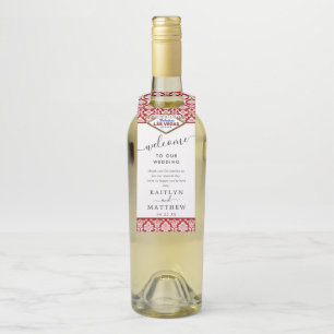 Der Glitzer Damask Las Vegas Wedding Collection Flaschenanhänger