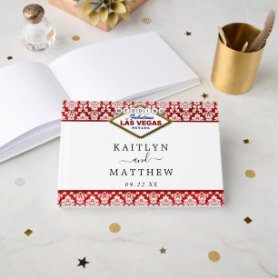 Der Glitzer Damask Las Vegas Wedding Collection Gästebuch