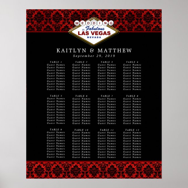Der Glitzer Damask Las Vegas Wedding Collection Poster (Vorne)