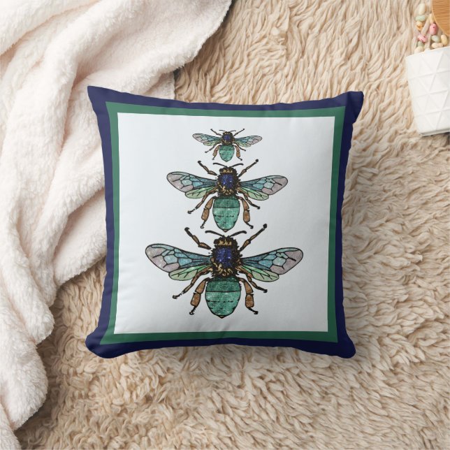 Der Glitzer der Bienen werfen Kissen (Decke)