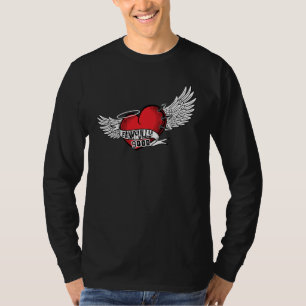 Der glücklich gute, lange Sieb der Männer - schwar T-Shirt
