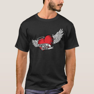 Der glücklich gute männliche T - Shirt - Schwarz