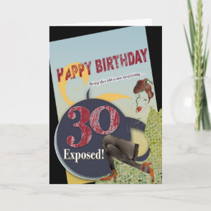 Der glückliche 30. Geburtstag trug Vintage Fackela Karte