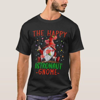 Der glückliche Astronaut erhält den Weihnachtsastr T-Shirt