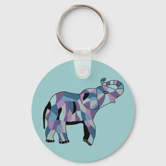 Der glückliche Elefant Schlüsselanhänger (Vorderseite)