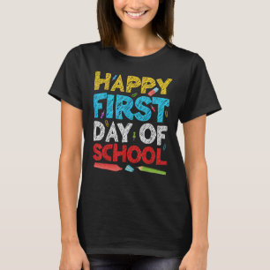 Der glückliche erste Schullehrertag T-Shirt