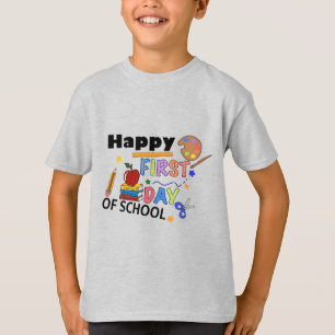 Der glückliche erste Schultag - Niedlich zurück zu T-Shirt