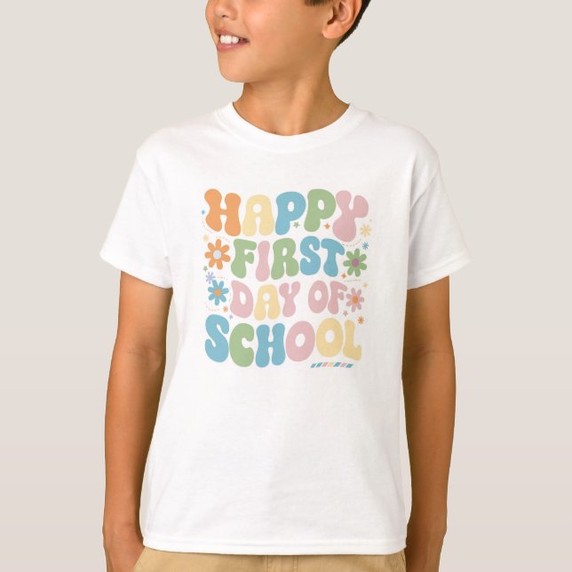 Der glückliche erste Schultag T-Shirt (Vorderseite)