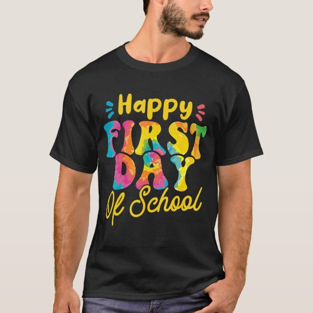 Der glückliche erste Schultag T-Shirt (Vorderseite)