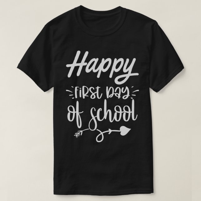 Der glückliche erste Schultag T-Shirt (Design vorne)