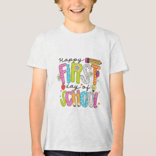 Der glückliche erste Schultag Tri-Blend Shirt