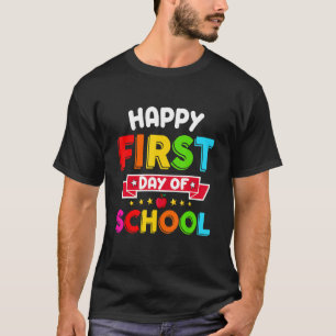 Der glückliche erste Schultag zurück zum Schuldesi T-Shirt