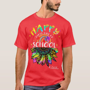 Der glückliche erste Schultag zurück zur Gefärbte  T-Shirt