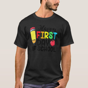 Der glückliche erste Schultag zurück zur Schule T-Shirt