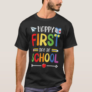 Der glückliche erste Schultag zurück zur Schule T-Shirt
