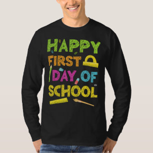 Der glückliche erste Schultag zurück zur Schule T-Shirt