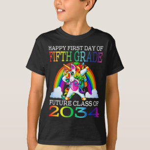 Der glückliche erste Tag der fünften Klasse Zukunf T-Shirt