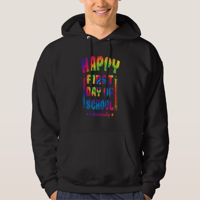 Der glückliche erste Tag der Krankenversicherung i Hoodie (Vorderseite)