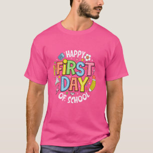Der glückliche erste Tag der Lehrerin Jungen Kinde T-Shirt
