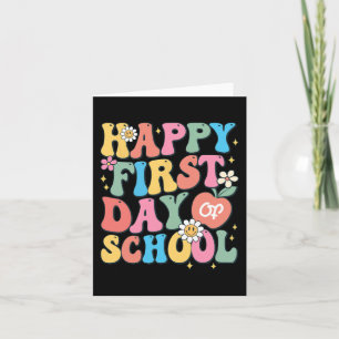 Der glückliche erste Tag der Lehrermädchen zurück Karte