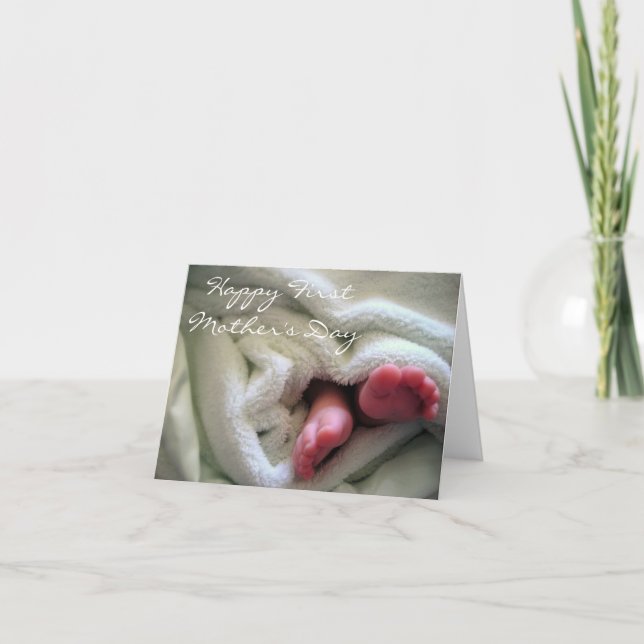 Der glückliche erste Tag der Mutter Karte (Vorderseite)