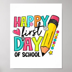 Der glückliche erste Tag der Schulschulpädagogik K Poster