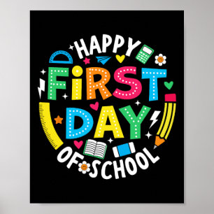Der glückliche erste Tag der Schulschulpädagogik K Poster