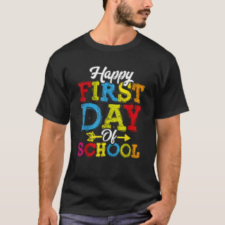 Der glückliche erste Tag der Shirt Lehrer Schüler