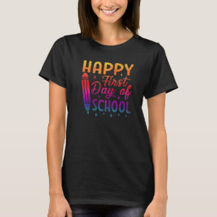 Der glückliche erste Tag des Kindergarten-Schülert T-Shirt